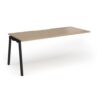 Connex Angled 1800 x 800 x 725mm Single Add On Bay - Black Frame / Kendal Oak Top - ACO188-AB-K-KO