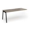Connex Angled 1800 x 800 x 725mm Single Add On Bay - Black Frame / Nebraska Oak Top - ACO188-AB-K-NO