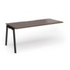 Connex Angled 1800 x 800 x 725mm Single Add On Bay - Black Frame / Walnut Top - ACO188-AB-K-W