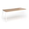 Connex Angled 1800 x 800 x 725mm Single Add On Bay - White Frame / Beech Top - ACO188-AB-WH-B