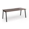Connex Angled 1800 x 800 x 725mm Single Desk - Black Frame / Walnut Top - ACO188-K-W