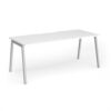 Connex Angled 1800 x 800 x 725mm Single Desk - Silver Frame / White Top - ACO188-S-WH