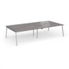 Connex Angled 3200 x 1600 x 725mm Back to Back Desk ( 4 x 1600mm ) - Silver Frame / Grey Oak Top - ACO3216-S-GO