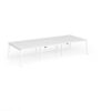 Connex Angled 3600 x 1600 x 725mm Back to Back Desk ( 6 x 1200mm ) - White Frame / White Top - ACO3616-WH-WH