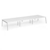 Connex Angled 4800 x 1600 x 725mm Back to Back Desk ( 6 x 1600mm ) - Silver Frame / White Top - ACO4816-S-WH
