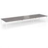 Connex Angled 5400 x 1600 x 725mm Back to Back Desk (6 x 1800mm) - White Frame / Grey Oak Top - ACO5416-WH-GO