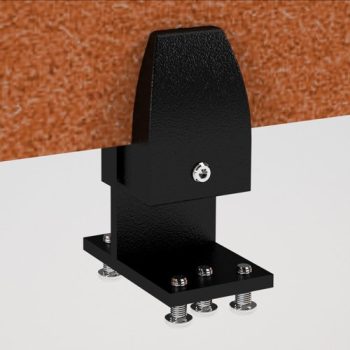 PET Double desk screen clamp bracket - Black - AHSB-FB-K