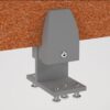 PET Double desk screen clamp bracket - Silver - AHSB-FB-S