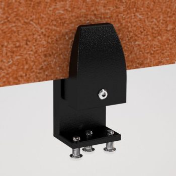 PET Single desk screen clamp bracket - Black - AHSB-FX-K