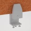 PET Single desk screen clamp bracket - White - AHSB-FX-WH