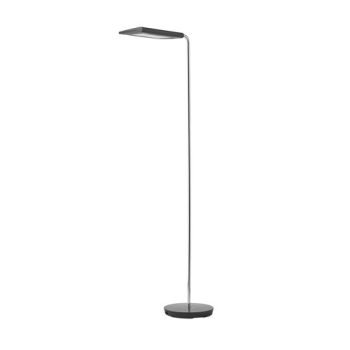 Anders LED floor lamp with swiveling head - Chrome & Black - ANFL