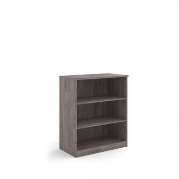 Deluxe bookcase 1200mm high with 2 shelves - Grey Oak - BC12GO