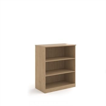 Deluxe bookcase 1200mm high with 2 shelves - Kendal Oak - BC12KO