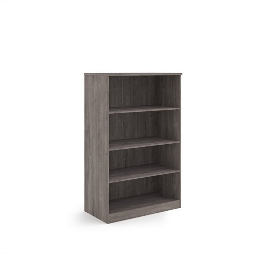 Deluxe bookcase 1600mm high with 3 shelves - Grey Oak - BC16GO