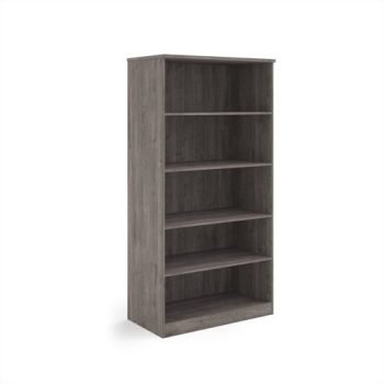 Deluxe bookcase 2000mm high with 4 shelves - Grey Oak - BC20GO