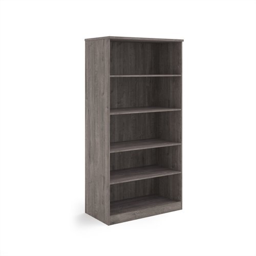 Deluxe bookcase 2000mm high with 4 shelves - Grey Oak - BC20GO