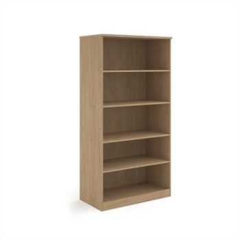 Deluxe bookcase 2000mm high with 4 shelves - Kendal Oak - BC20KO