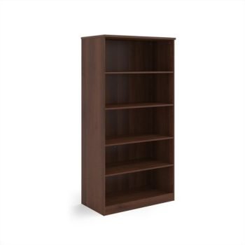 Deluxe bookcase 2000mm high with 4 shelves - Walnut - BC20W