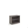 Deluxe bookcase 800mm high with 1 shelf - Grey Oak - BC8GO