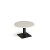 Brescia circular coffee table with flat square black base 800mm - Light Grey - BCC800-K-LG