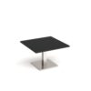 Brescia square coffee table with flat square brushed steel base 800mm - Black - BCS800-BS-BK