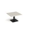 Brescia square coffee table with flat square black base 800mm - Light Grey - BCS800-K-LG