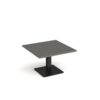 Brescia square coffee table with flat square black base 800mm -Onyx Grey - BCS800-K-OG