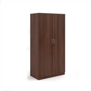 Deluxe double door cupboard 2000mm high with 4 shelves - Walnut - BD20W
