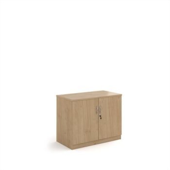 Deluxe double door cupboard 800mm high with 1 shelf - Kendal Oak - BD8KO