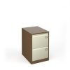 Universal Steel Filing Cabinet 2 Drawer - Coffee/Cream - BDEF2C