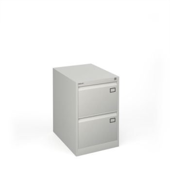 Universal Steel Filing Cabinet 2 Drawer - Grey - BDEF2G