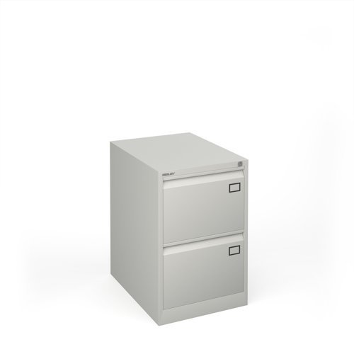 Universal Steel Filing Cabinet 2 Drawer - Grey - BDEF2G