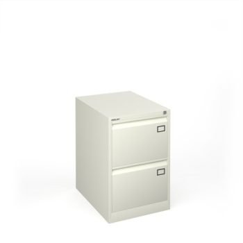 Universal Steel Filing Cabinet 2 Drawer - White - BDEF2WH