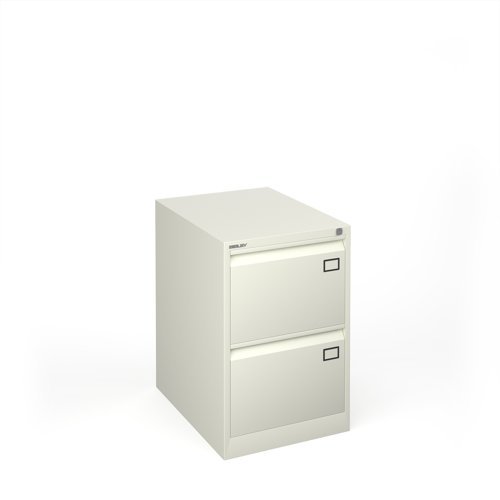 Universal Steel Filing Cabinet 2 Drawer - White - BDEF2WH