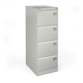Universal Steel Filing Cabinet 4 Drawer - Grey - BDEF4G