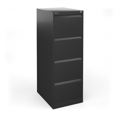 Universal Steel Filing Cabinet 4 Drawer - Black - BDEF4K