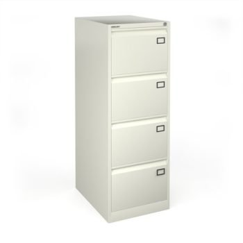 Universal Steel Filing Cabinet 4 Drawer - White - BDEF4WH