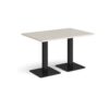 Brescia rectangular dining table with flat square black bases 1200mm x 800mm - Light Grey - BDR1200-K-LG