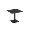 Brescia square dining table with flat square black base 800mm - Black - BDS800-K-BK