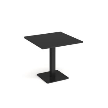 Brescia square dining table with flat square black base 800mm - Black - BDS800-K-BK