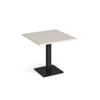 Brescia square dining table with flat square black base 800mm - Light Grey - BDS800-K-LG