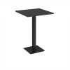 Brescia square poseur table with flat square black base 800mm - Black - BPS800-K-BK