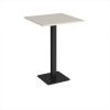 Brescia square poseur table with flat square black base 800mm - Light Grey - BPS800-K-LG