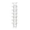 Cass wall mounted steel & wire display unit A4 7 compartments - Silver - CAWD