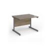 Contract 25 straight desk with graphite cantilever leg 1000mm x 800mm - Nebraska Oak Top - CC10S-G-NO