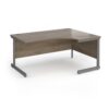 Contract 25 right hand ergonomic desk with graphite cantilever leg 1600mm - Nebraska Oak Top - CC16ER-G-NO