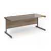 Contract 25 straight desk with graphite cantilever leg 1800mm x 800mm - Nebraska Oak Top - CC18S-G-NO