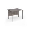 Contract 25 straight desk with graphite H-Frame leg 1000mm x 800mm - Grey Oak Top - CH10S-G-GO