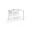 Contract 25 straight desk with white H-Frame leg 1000mm x 800mm - White Top - CH10S-WH-WH