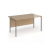 Contract 25 straight desk with graphite H-Frame leg 1400mm x 800mm - Kendal Oak Top - CH14S-G-KO